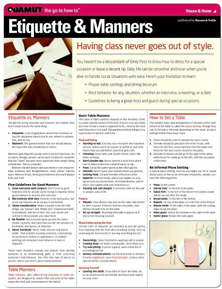 Etiquette and Manners (Quamut)