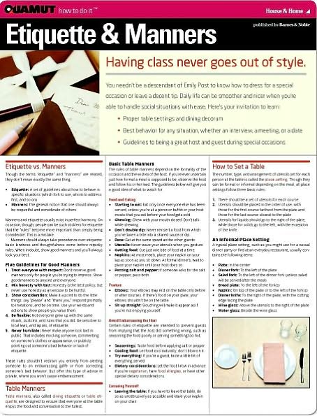 Etiquette and Manners (Quamut)