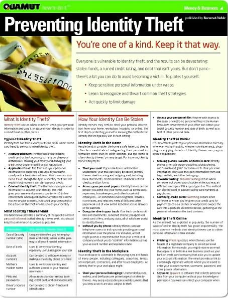 Preventing Identity Theft (Quamut)