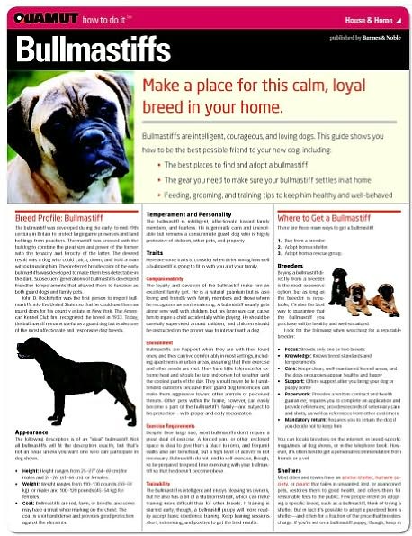 Bullmastiff (Quamut Series) (PagePerfect NOOK Book)