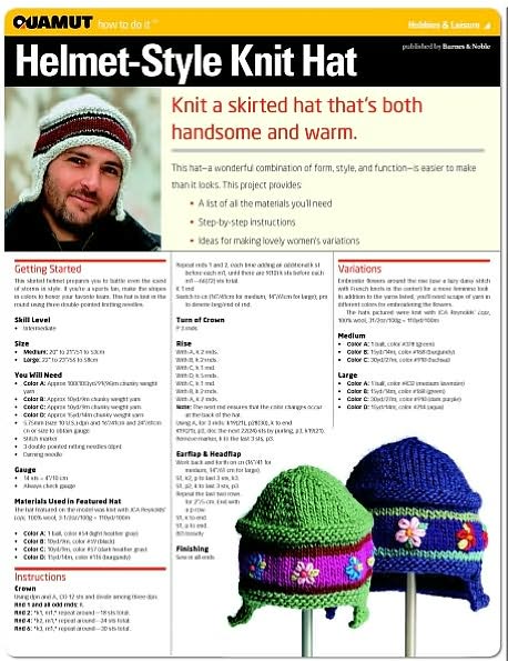 Knitting: Helmet Style Knit Hat (Quamut)