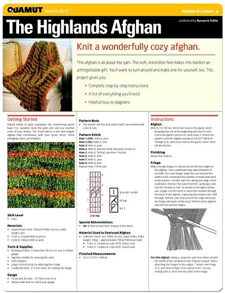 Knitting: The Highlands Afghan (Quamut)