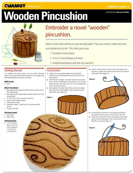 Embroidery: Wooden Pincushion (Quamut)