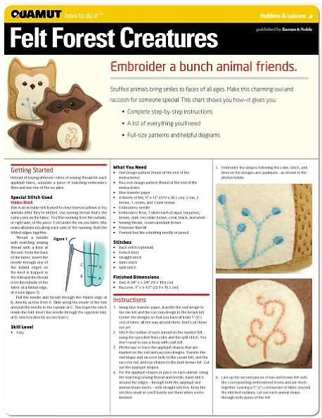 Embroidery: Felt Forest Creatures (Quamut)