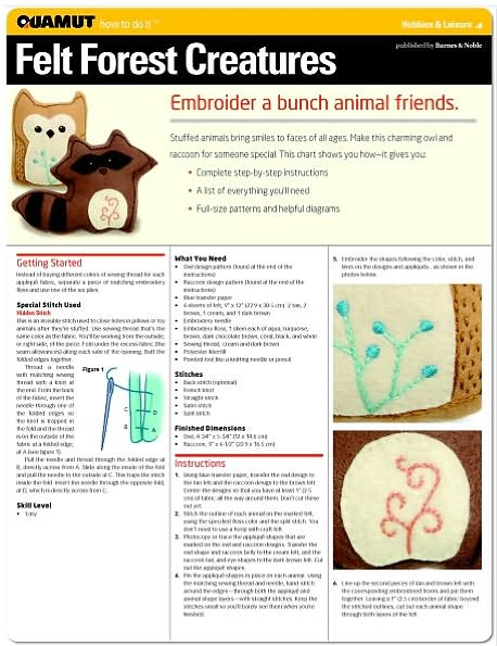 Embroidery: Felt Forest Creatures (Quamut)