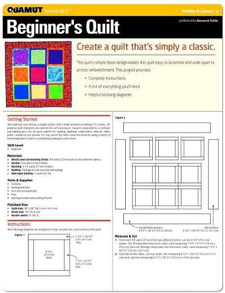Quilting: Beginner's Quilt (Quamut)