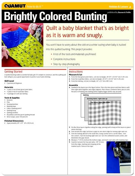 Quilting: Brightly Colored Bunting (Quamut)