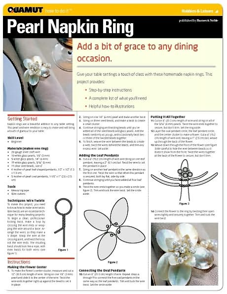 Jewelry Making & Beading Project: Pearl Napkin Ring (Quamut)