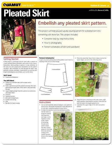 Sewing: Pleated Skirt (Quamut)