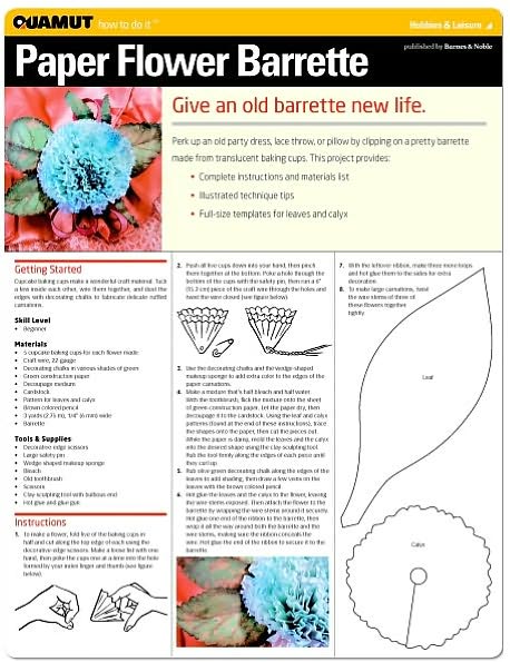 Paper Crafts: Paper Flower Barrette (Quamut)