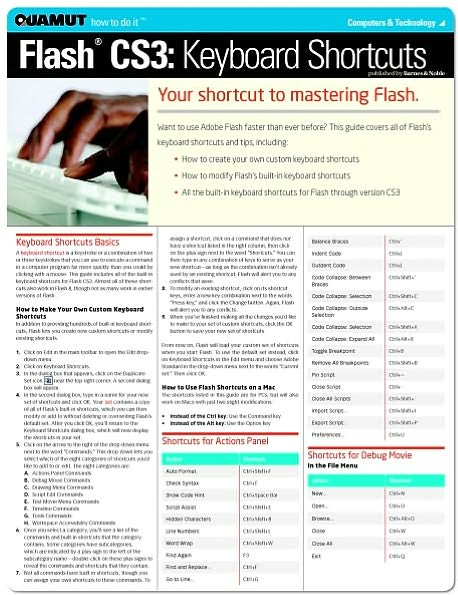 Flash CS3 Keyboard Shortcuts (Quamut)