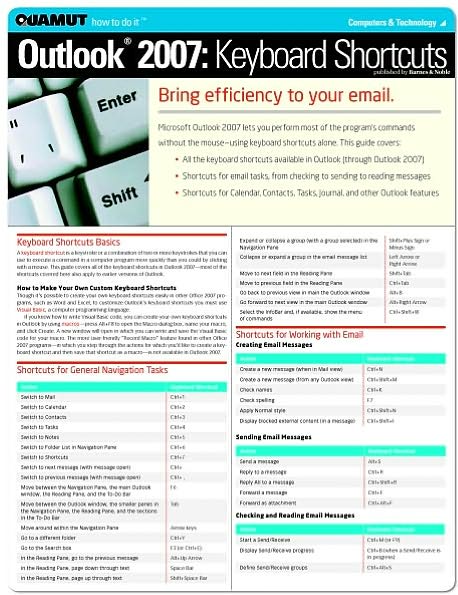 Outlook 2007 Keyboard Shortcuts (Quamut)