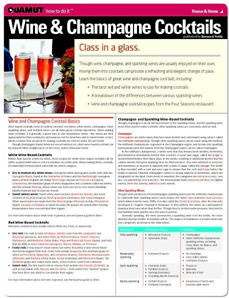 Wine and Champagne Cocktails (Quamut)