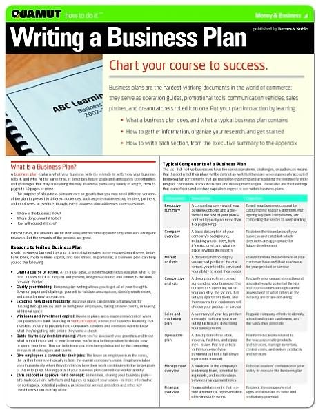 Writing a Business Plan (Quamut)