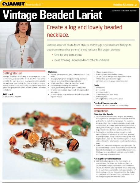 Jewelry--Beading: Vintage Beaded Lariat (Quamut)