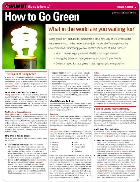 How to Go Green (Quamut)