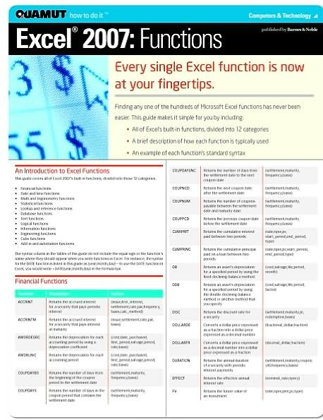 Excel Functions (Quamut)