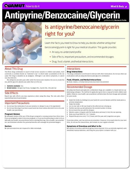 Antipyrine/Benzocaine/Glycerin (Quamut)