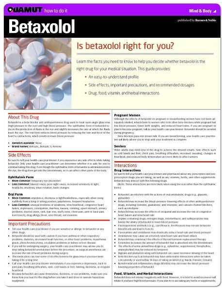 Betaxolol (Quamut)