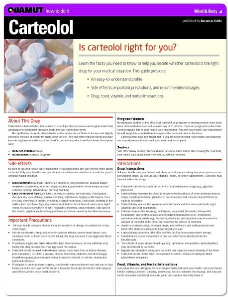 Carteolol (Quamut)