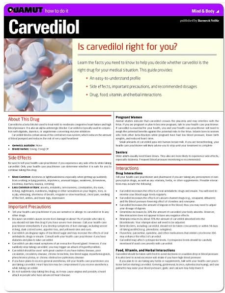 Carvedilol (Quamut)