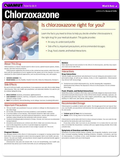 Chlorzoxazone (Quamut)