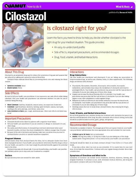 Cilostazol (Quamut)