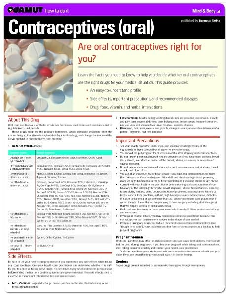 Contraceptives (Oral) (Quamut)