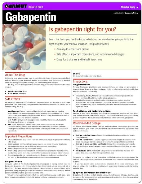 Gabapentin (Quamut)
