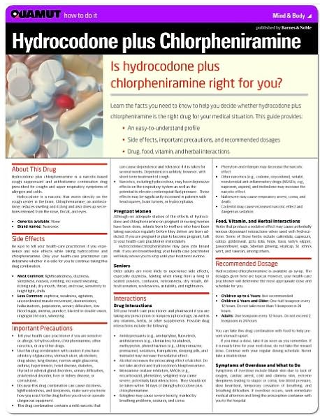 Hydrocodone + Chlorpheniramine (Quamut)