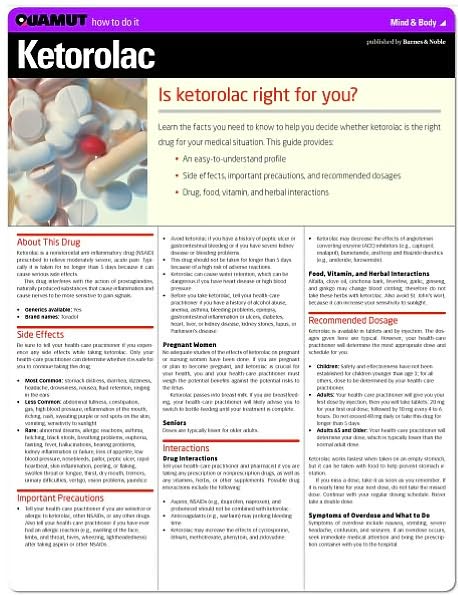 Ketorolac (Quamut)