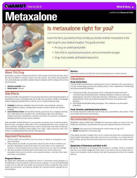 Metaxalone (Quamut)