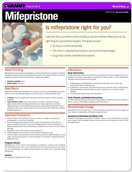Mifepristone (Quamut)