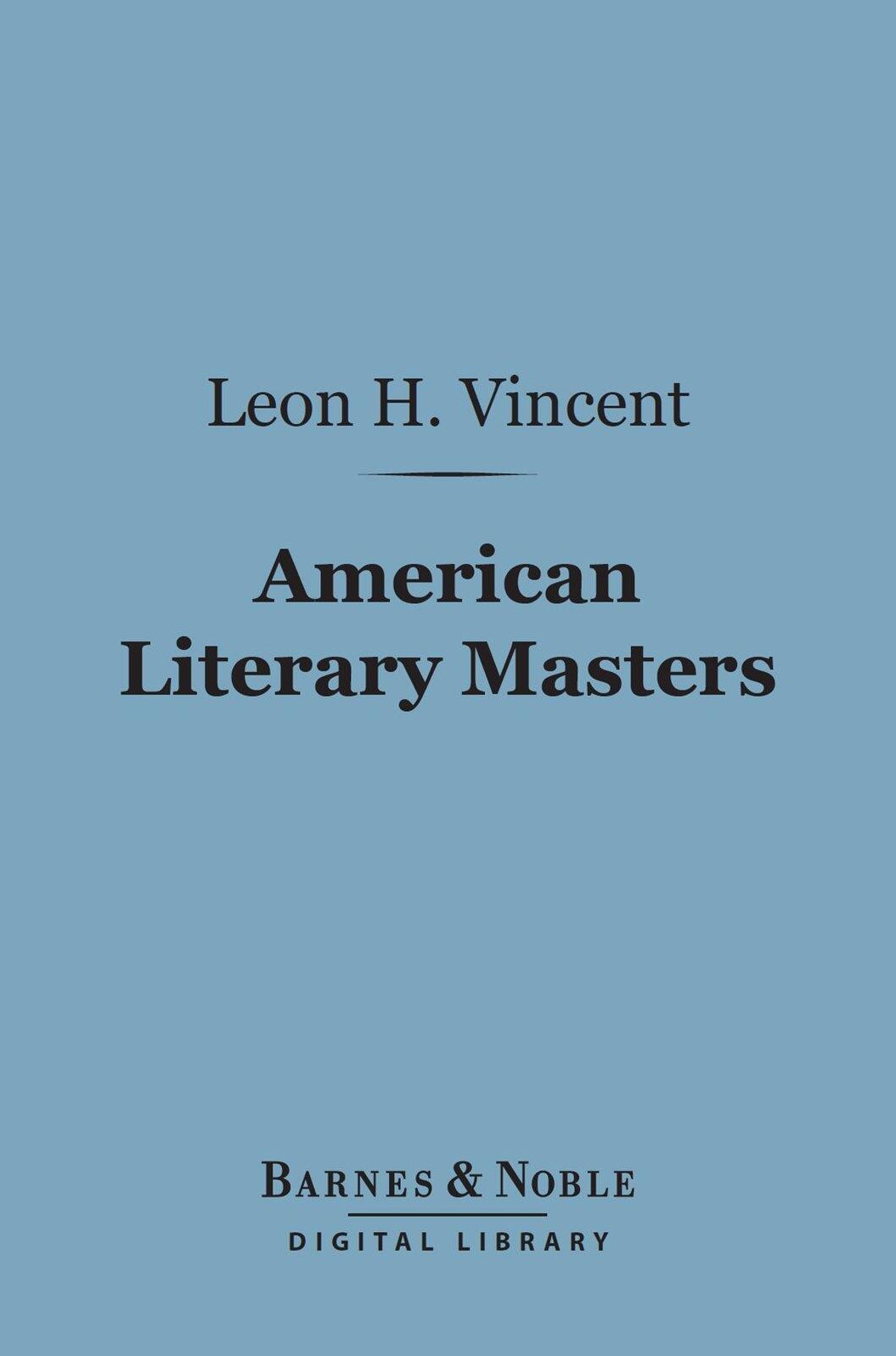 American Literary Masters (Barnes & Noble Digital Library)