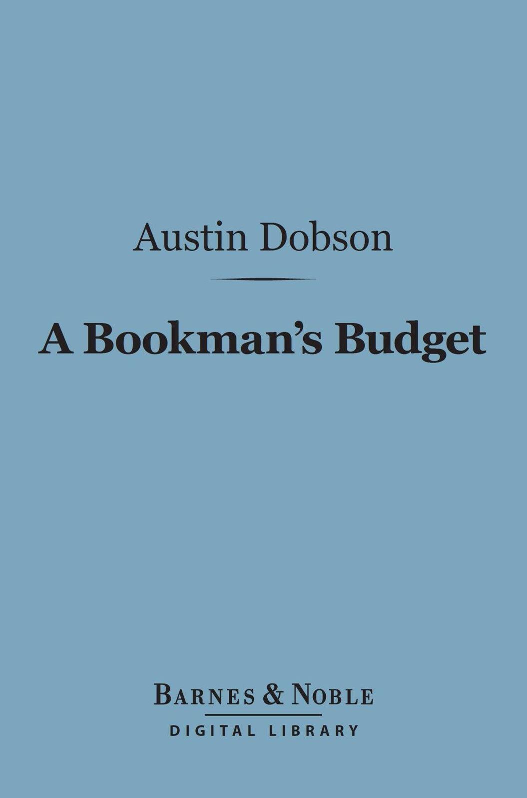 A Bookman's Budget (Barnes & Noble Digital Library)