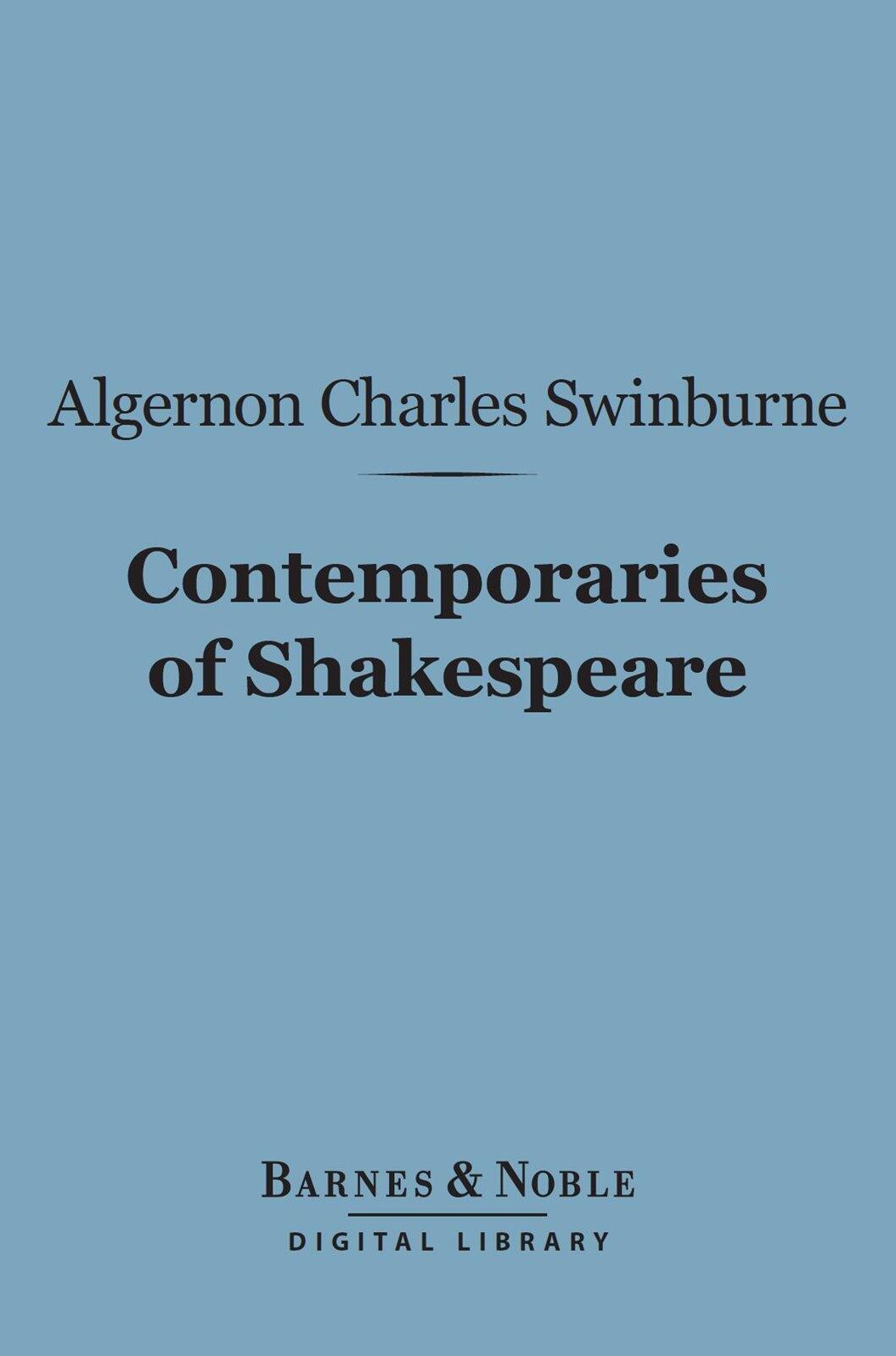 Contemporaries of Shakespeare (Barnes & Noble Digital Library)
