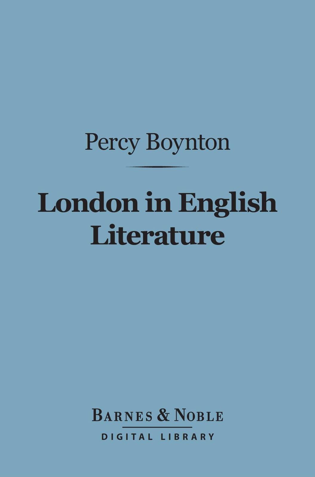 London in English Literature (Barnes & Noble Digital Library)