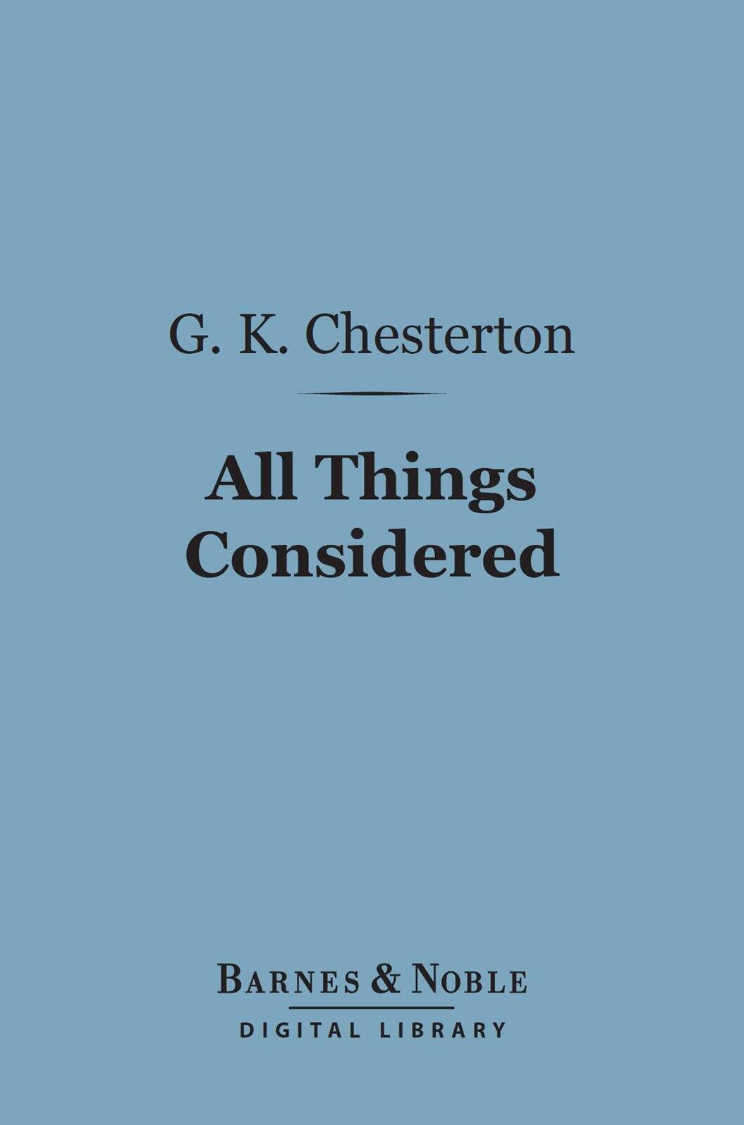 All Things Considered (Barnes & Noble Digital Library)
