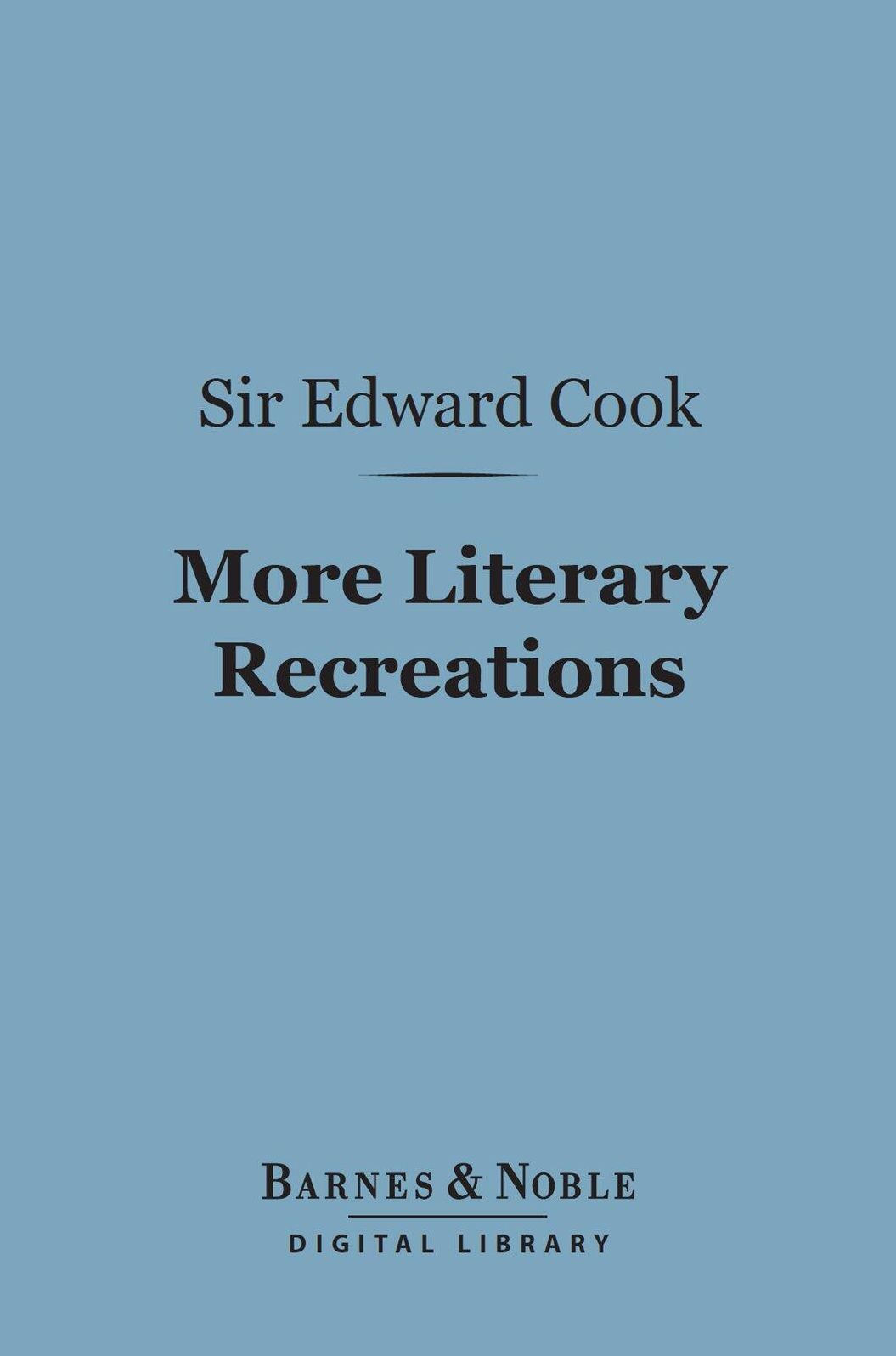 More Literary Recreations (Barnes & Noble Digital Library)