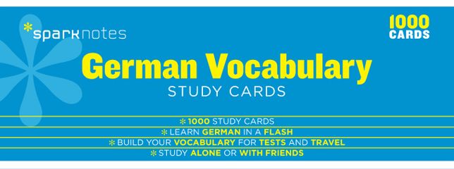 German Vocabulary SparkNotes Study Cards
