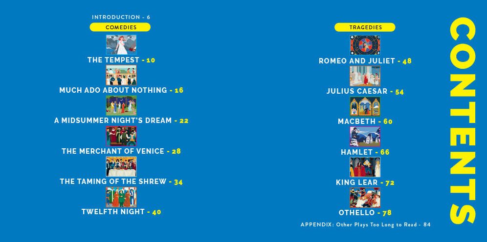 TL;DR Shakespeare: Dynamically Illustrated Plot and Character Summaries for 12 of Shakespeare's Greatest Plays