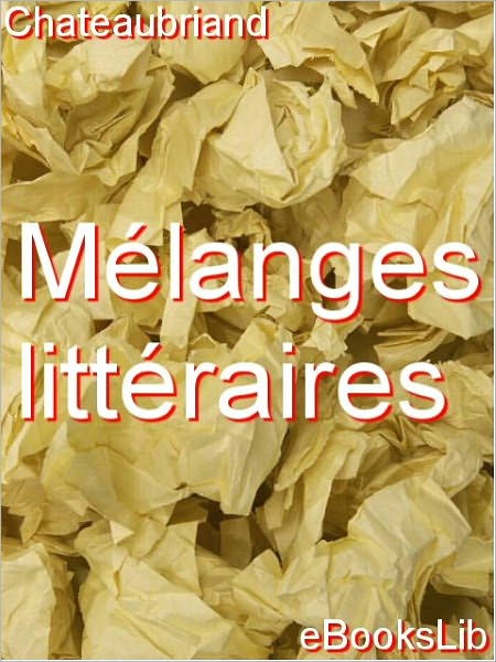 Mélanges littéraires