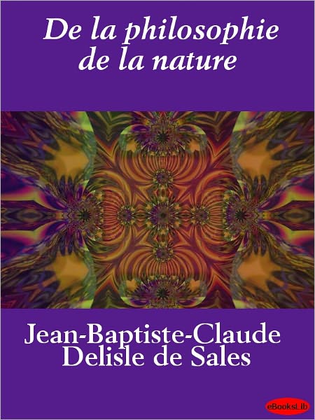 De la philosophie de la nature