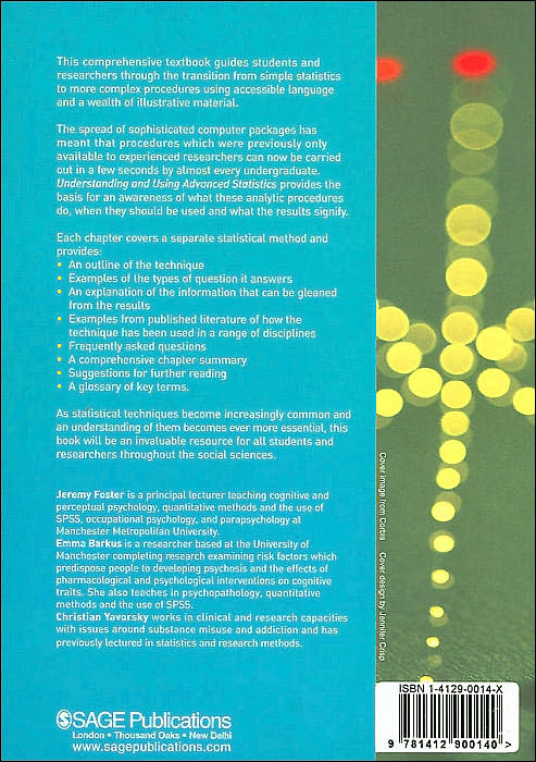 Understanding and Using Advanced Statistics: A Practical Guide for Students