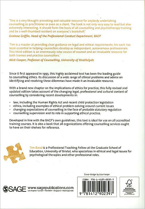 Standards and Ethics for Counselling in Action
