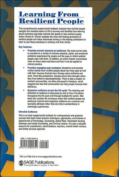Learning from Resilient People: Lessons We Can Apply to Counseling and Psychotherapy