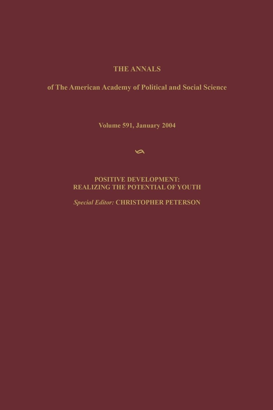 Positive Development: Realizing the Potential of Youth