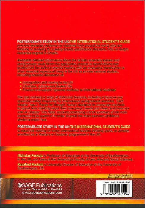 Postgraduate Study in the UK: The International Student's Guide