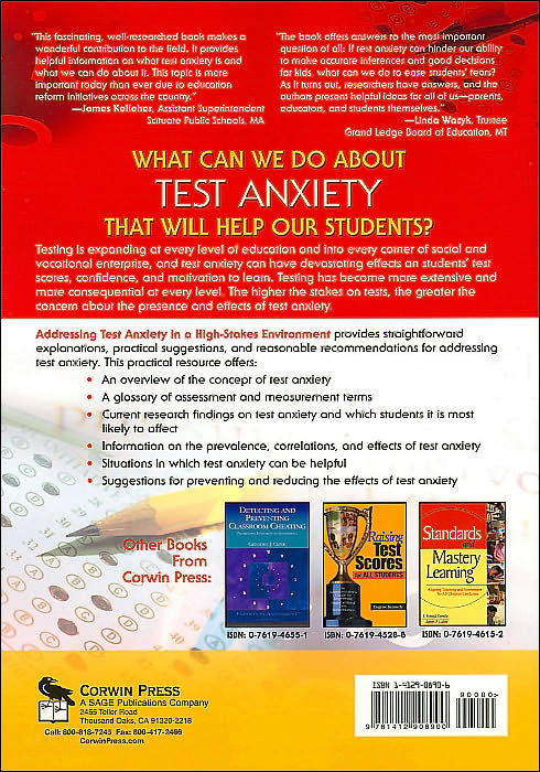 Addressing Test Anxiety in a High-Stakes Environment: Strategies for Classrooms and Schools