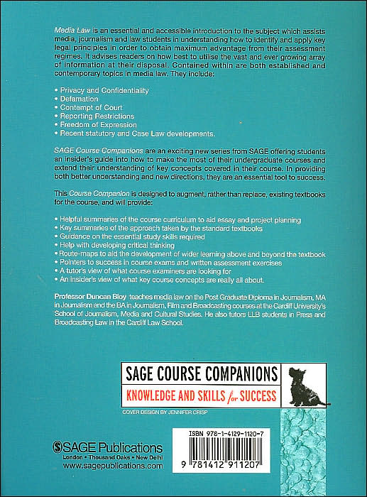 Media Law (Sage Course Companions Series)